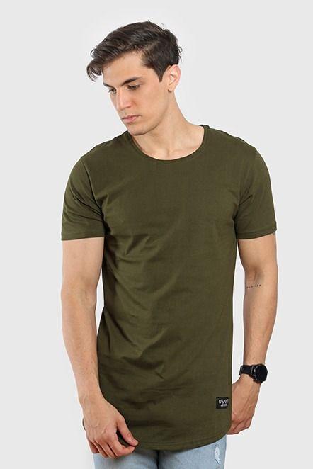 Polera Lisa Verde Oliva -0