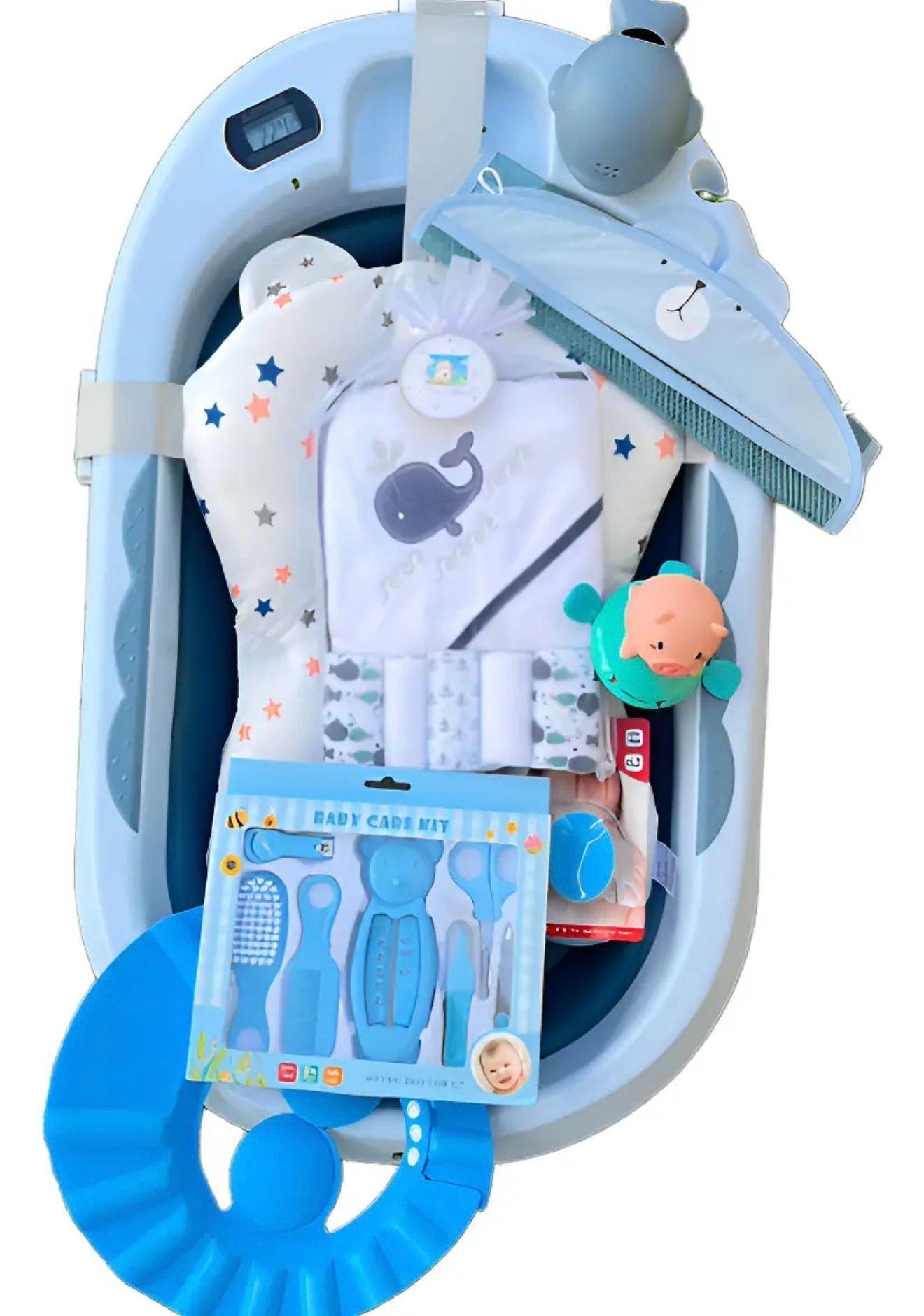 Ba era Ducha Tina Plegable Term metro Accesorios Celeste-0