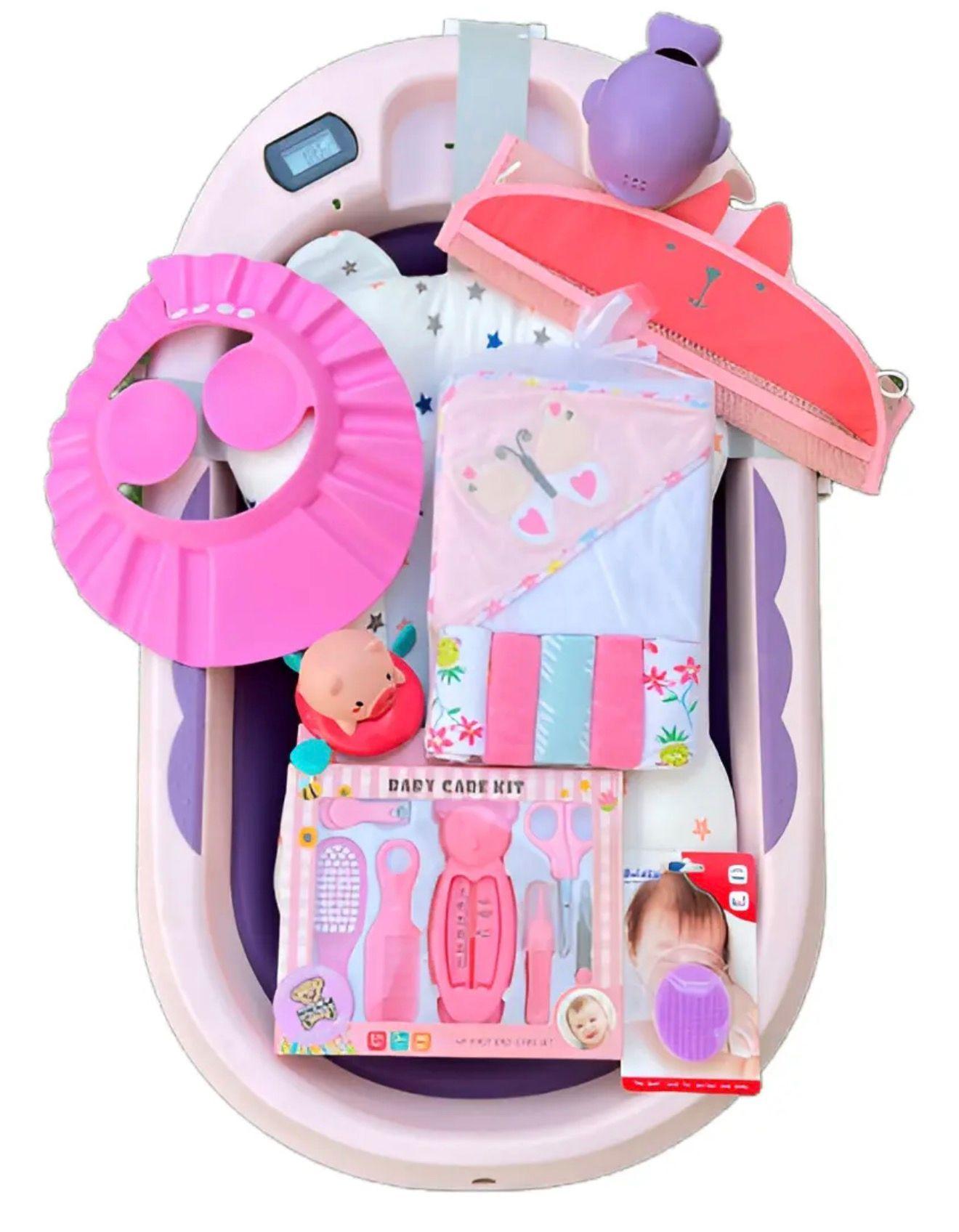 Ba era Ducha Tina Plegable Term metro Accesorios Rosado-0