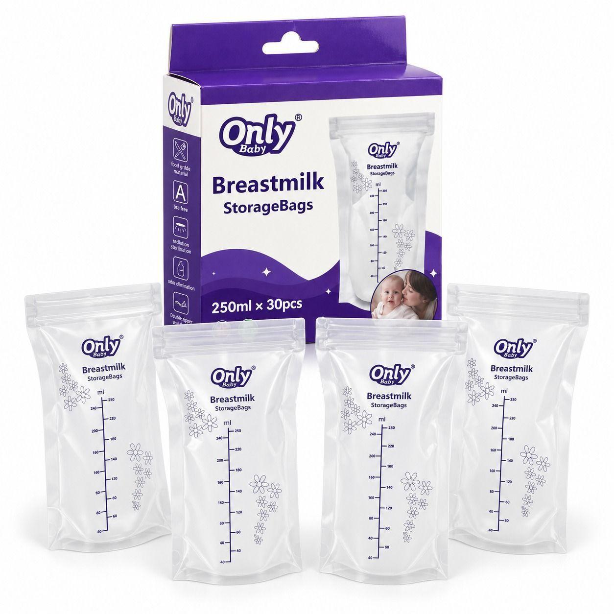 Bolsas para Almacenar Leche Materna Only Baby 250 ml (30 Unidades)-3