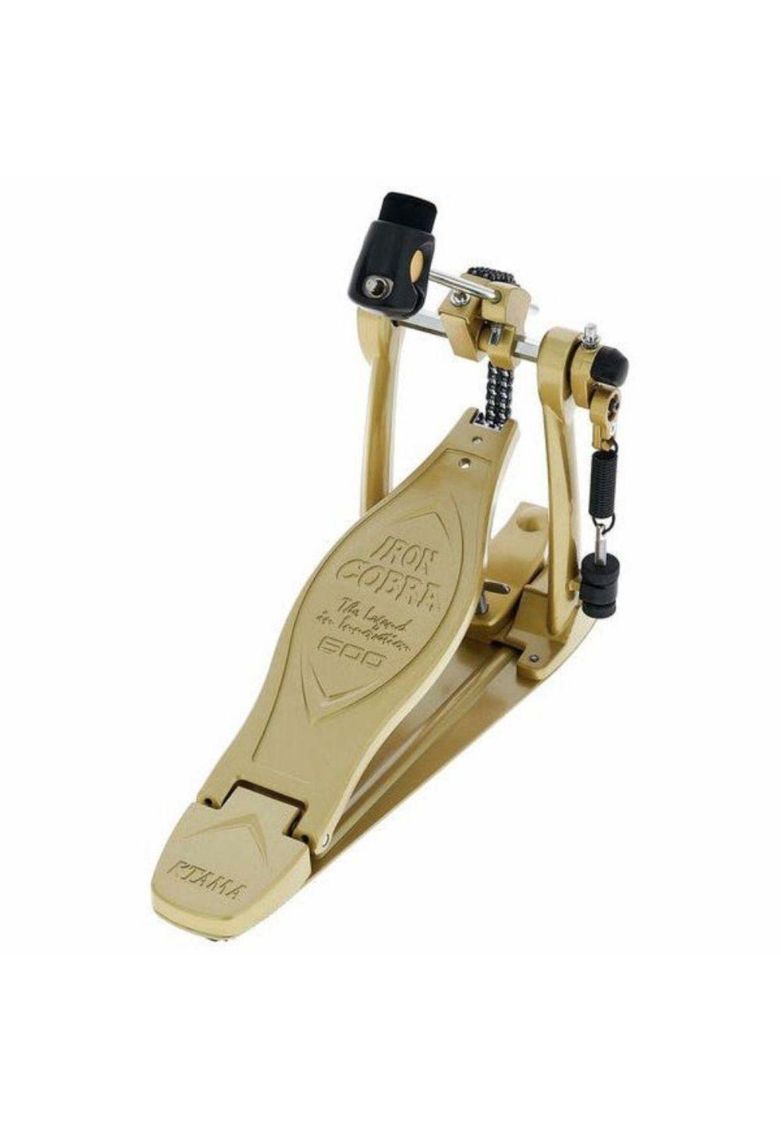 Pedal Single para bombo de batería Tama SP600G Iron Cobra Gold limited edition-0