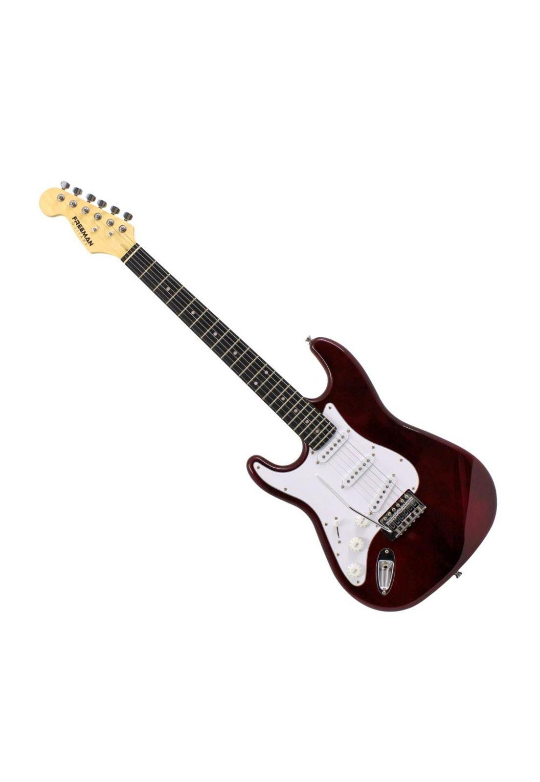 Guitarra eléctrica zurda Freeman FREG1003 rojo vino-0