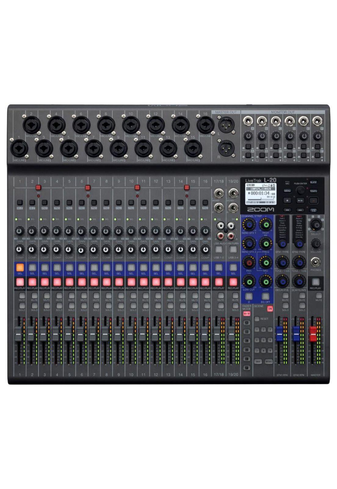 Mixer digital Zoom L20 - 20 canales-0