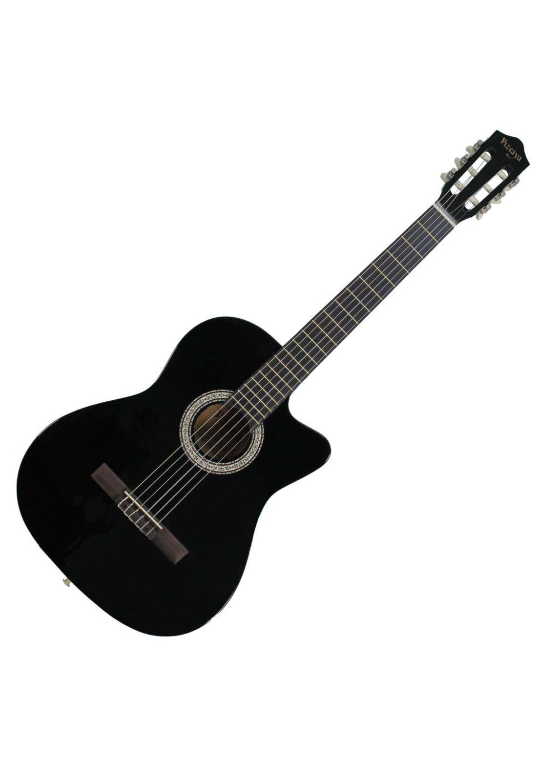 Guitarra acústica Vizcaya FC-39 4/4 con cutaway - Black-0