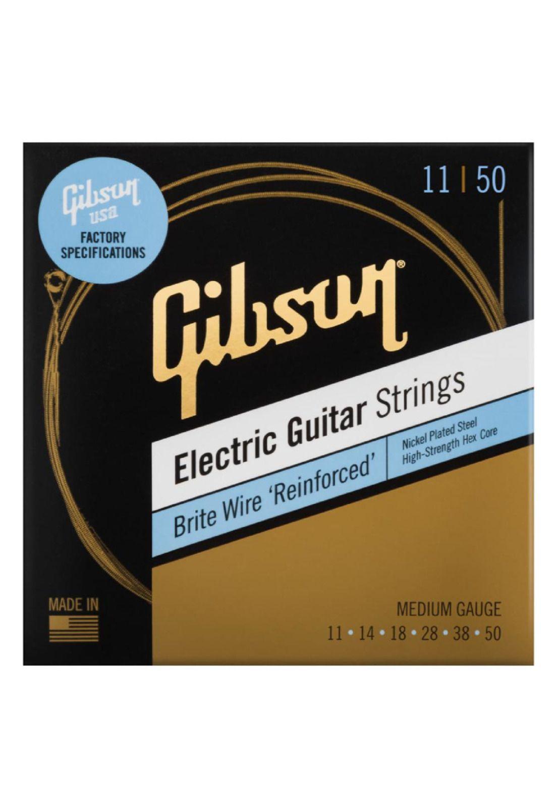 Cuerdas para guitarra eléctrica Gibson 11-50 Brite Wire Medium-0