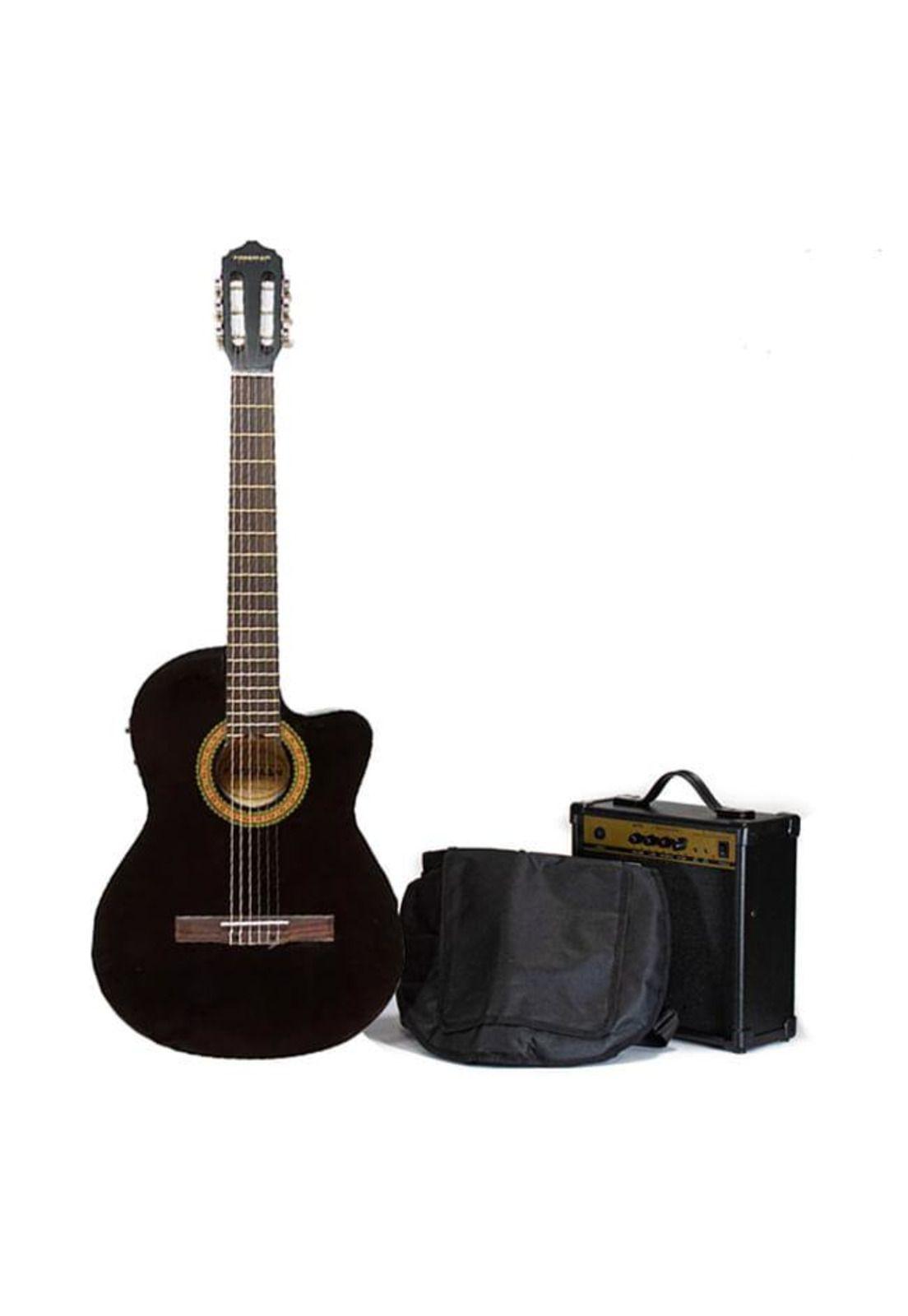 Pack de Guitarra Electroacústica Freeman FR-CG44CEQ - Negra-0