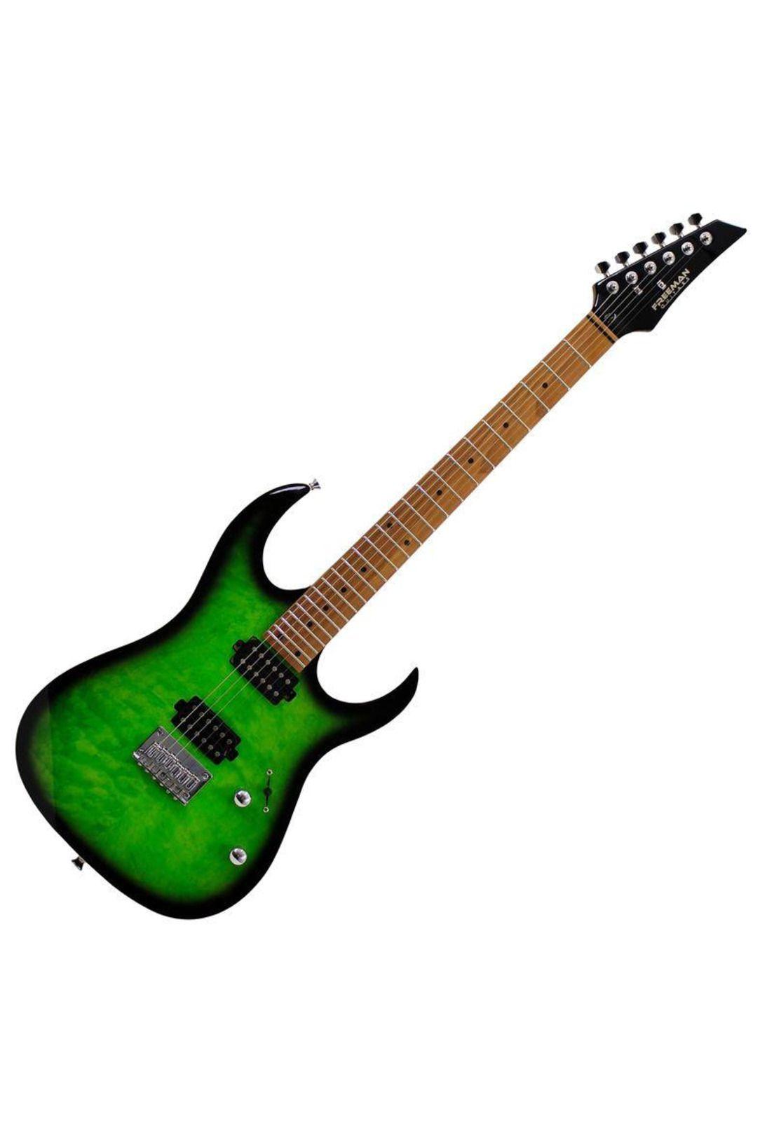 Guitarra eléctrica Freeman SRG-180 FMT GNB Verde-0