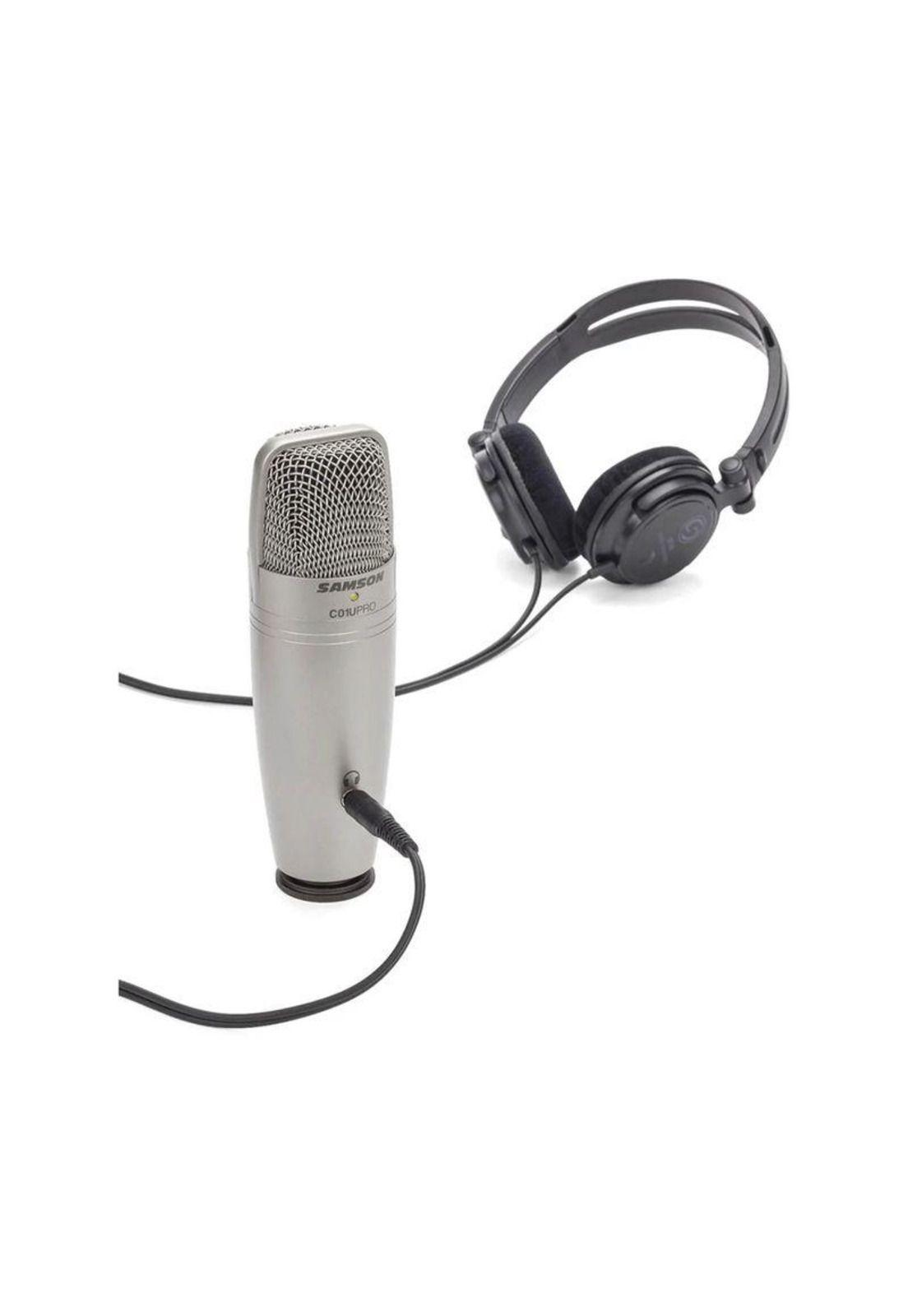 Pack de micrófono y audífonos Samson USB C01U/SR850 Pro Recording/Podcast-2