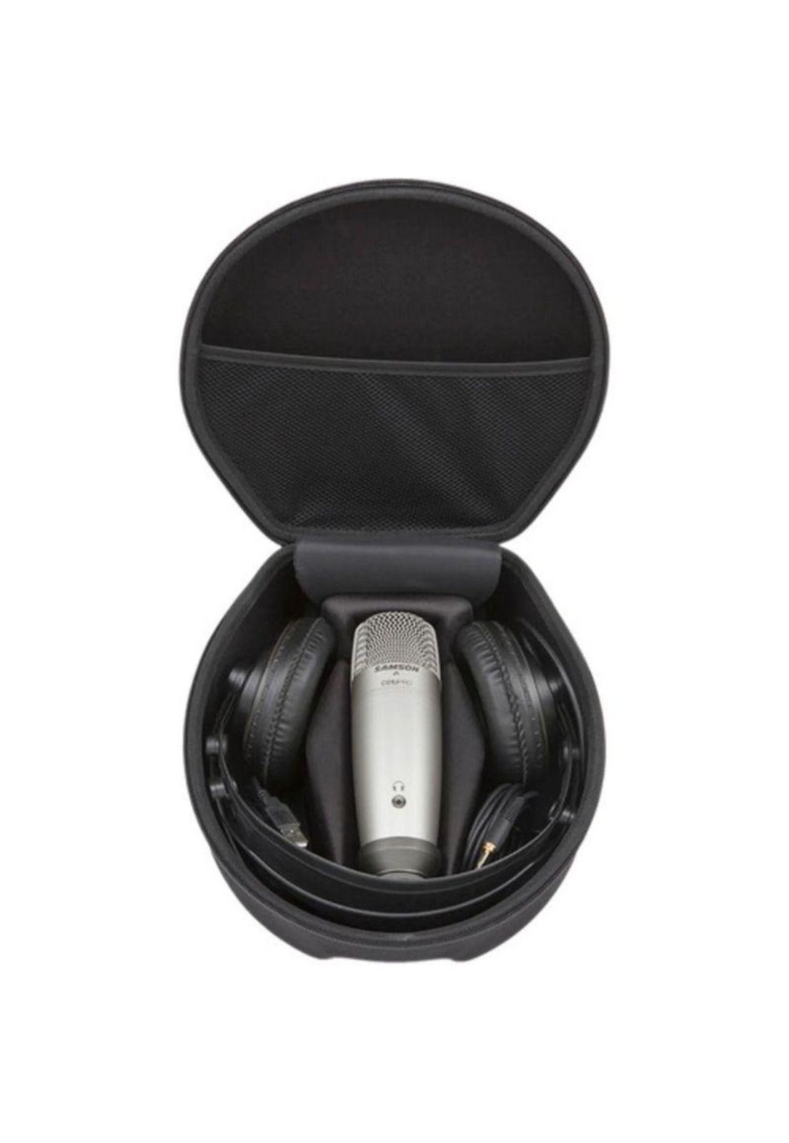 Pack de micrófono y audífonos Samson USB C01U/SR850 Pro Recording/Podcast-4