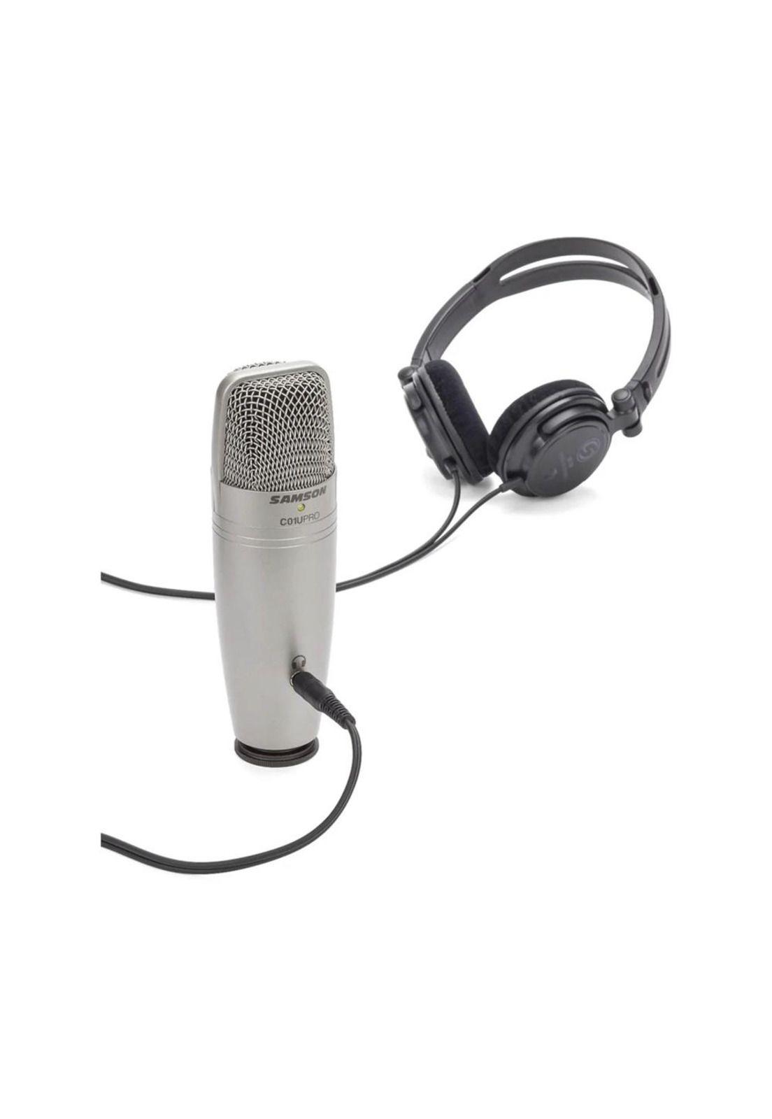 Pack de micrófono y audífonos Samson USB C01U/SR850 Pro Recording/Podcast-8