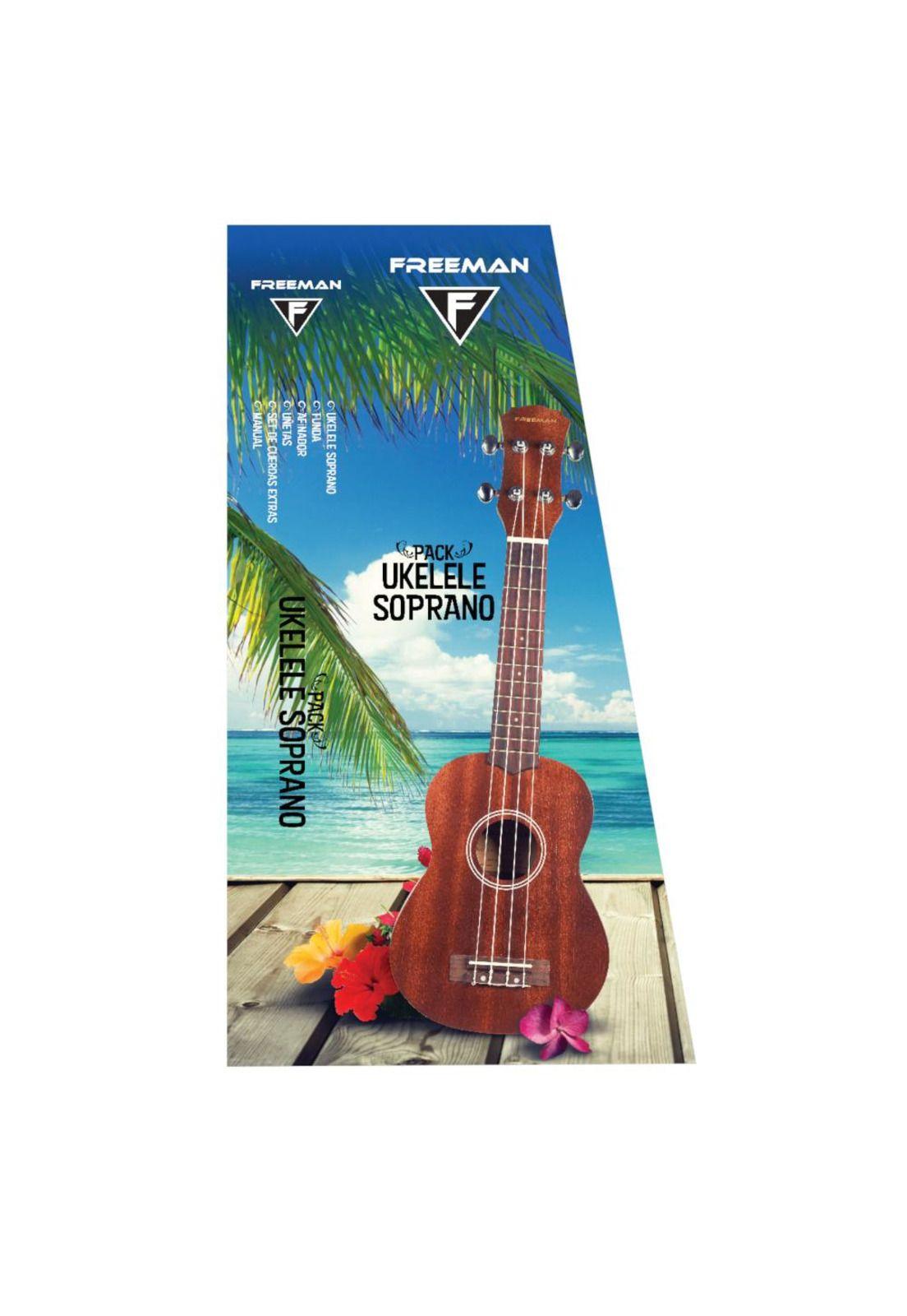 PACK SOPRANO UKELELE ACUSTICO FREEMAN-0