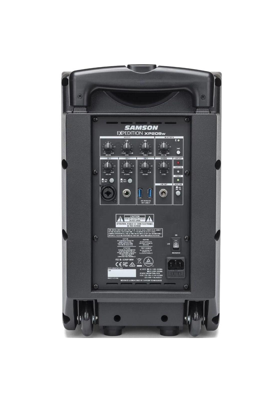 Caja acústica activa Samson XP208W con Mic/BT-1