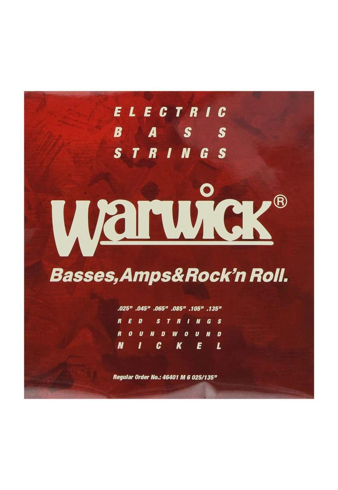 46401 M RED 025-135 SET 6 CUERDAS BAJO ELECTRICO WARWICK-0