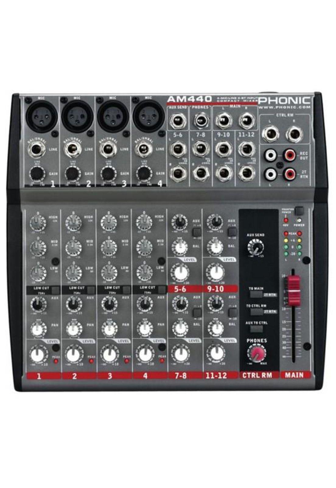 Mixer Phonic AM440 4 canales mono - 4 canales estéreo-0