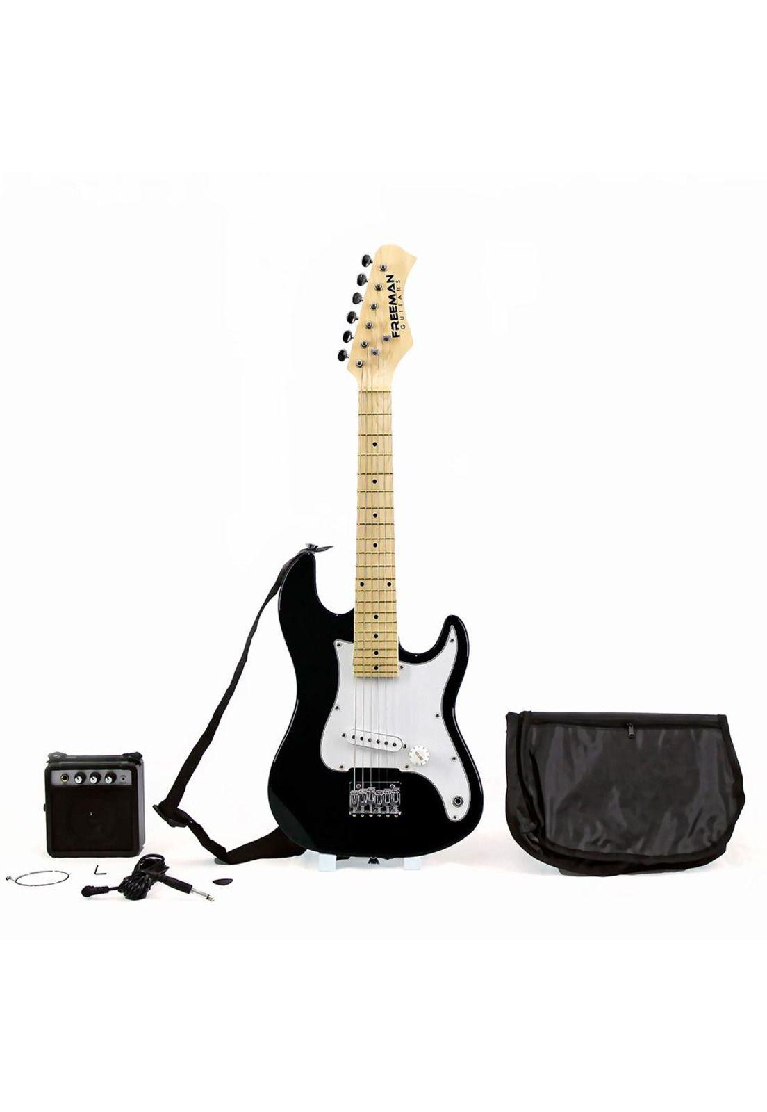 Pack de guitarra eléctrica Freeman Stratocaster Kid - Black-0