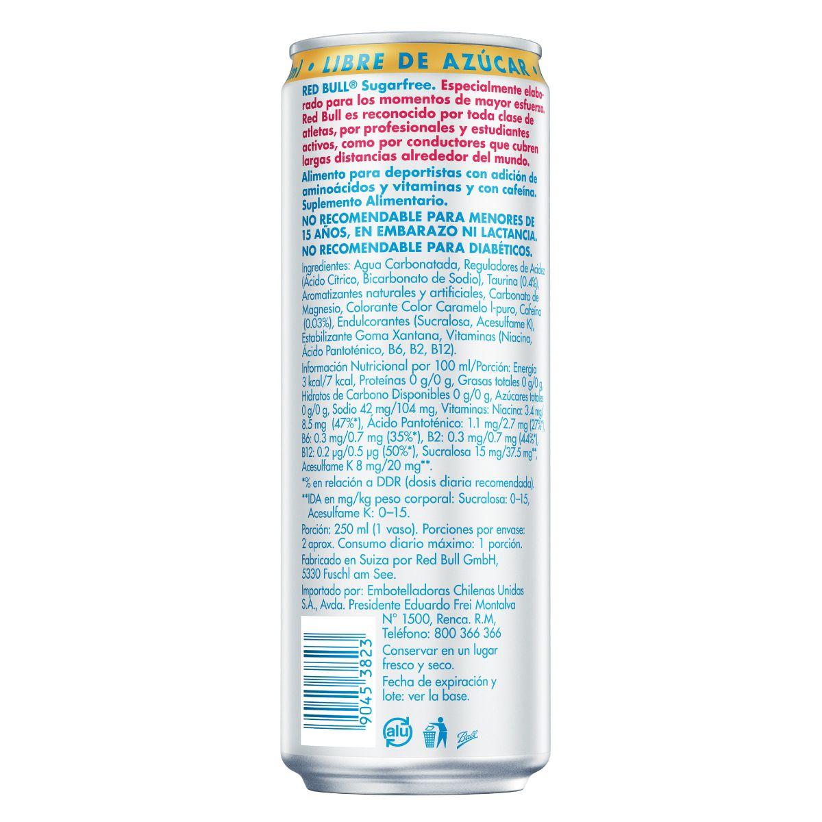 Red Bull Bebida Energética Sin Azúcar 473 Ml-3