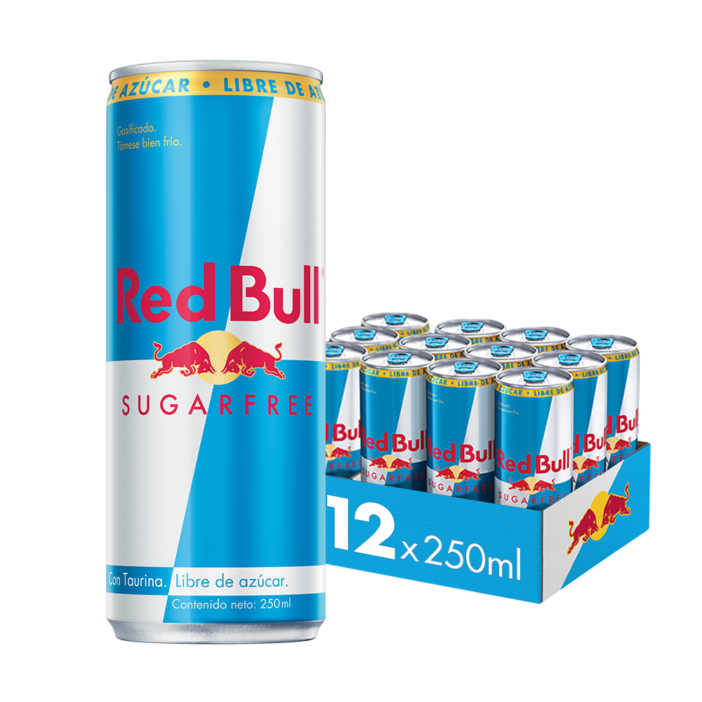 Red Bull Bebida Energética Pack 12 Latas Sin Azúcar 250Ml-0