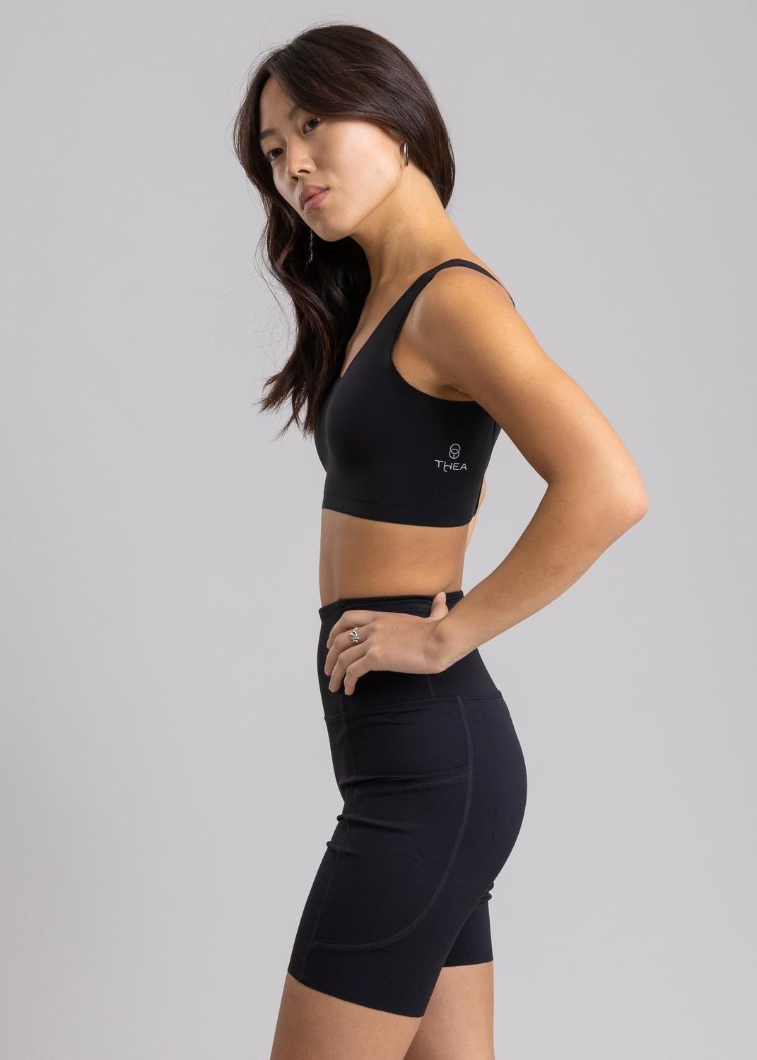 Legging Running Unfinished Rhea Black con 7 Bolsillos-6