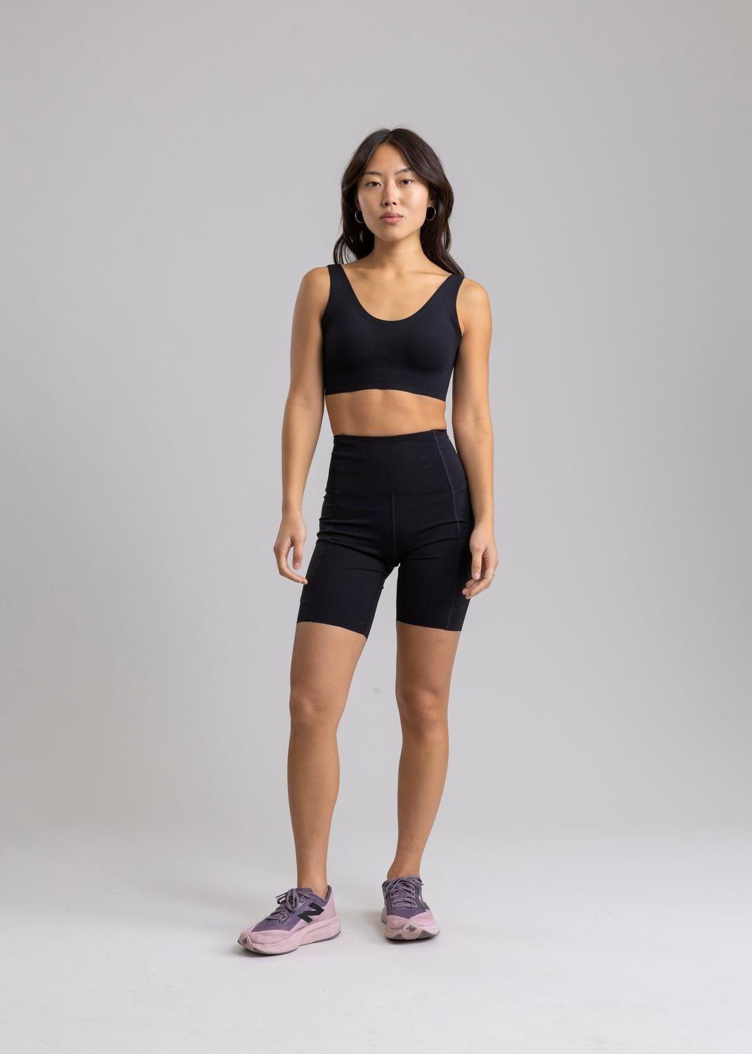 Legging Running Unfinished Rhea Black con 7 Bolsillos-7