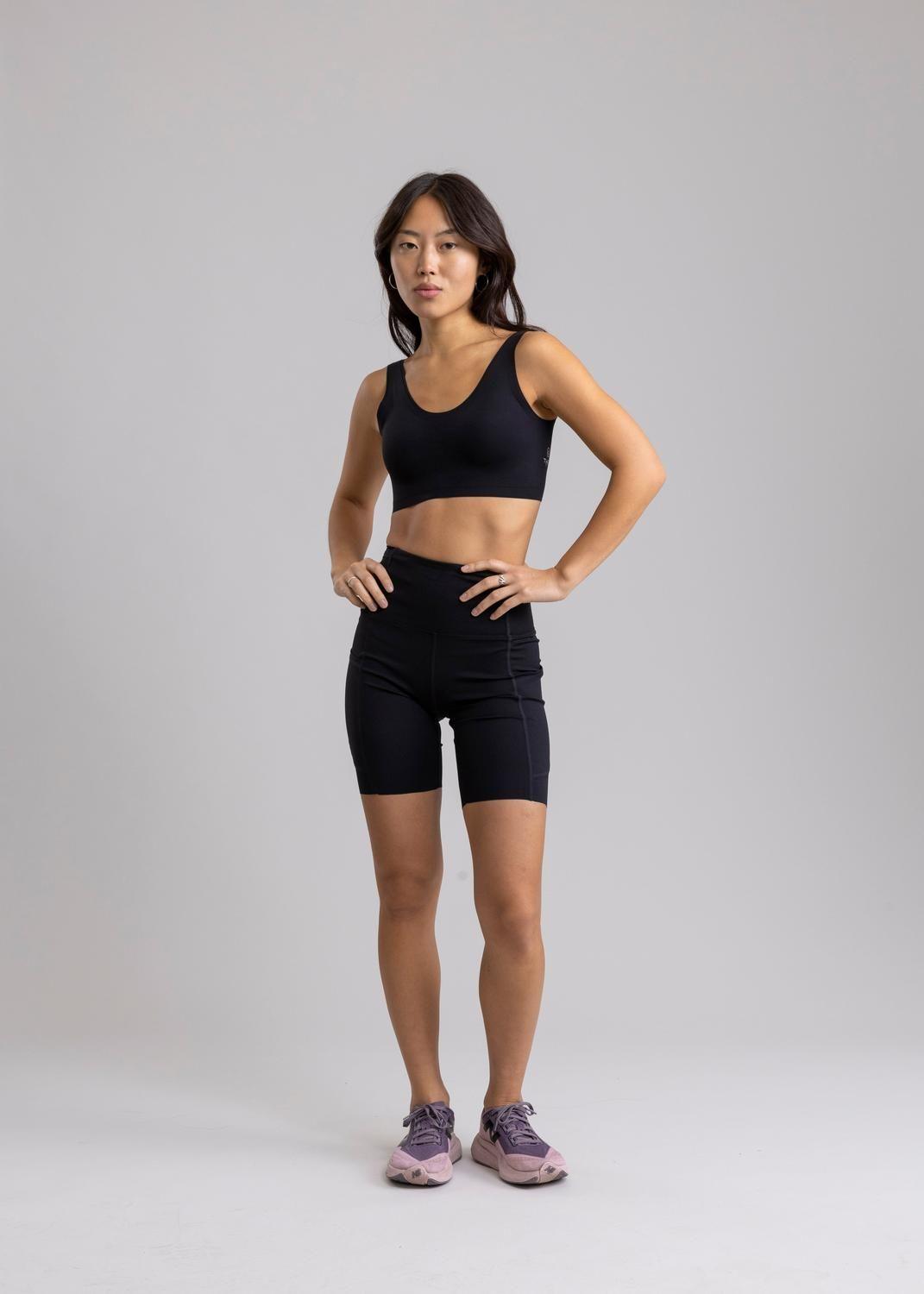 Legging Running Unfinished Rhea Black con 7 Bolsillos-8