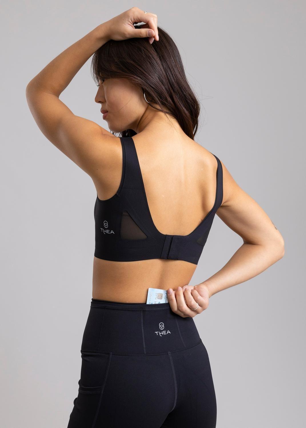 Legging Running Unfinished Rhea Black con 7 Bolsillos-9