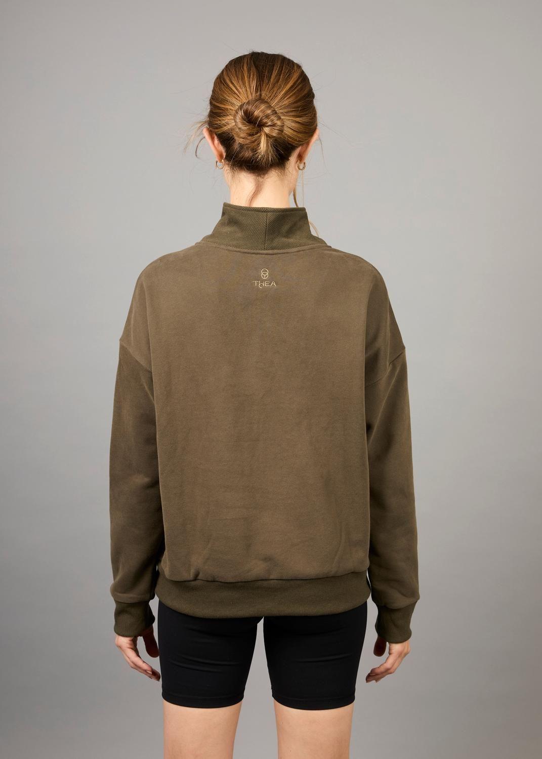 Poleron Half Zip Nott Verde Musgo-3