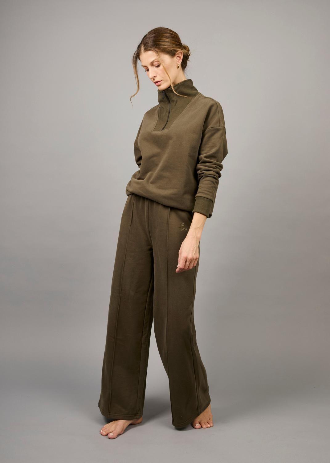 Poleron Half Zip Nott Verde Musgo-4