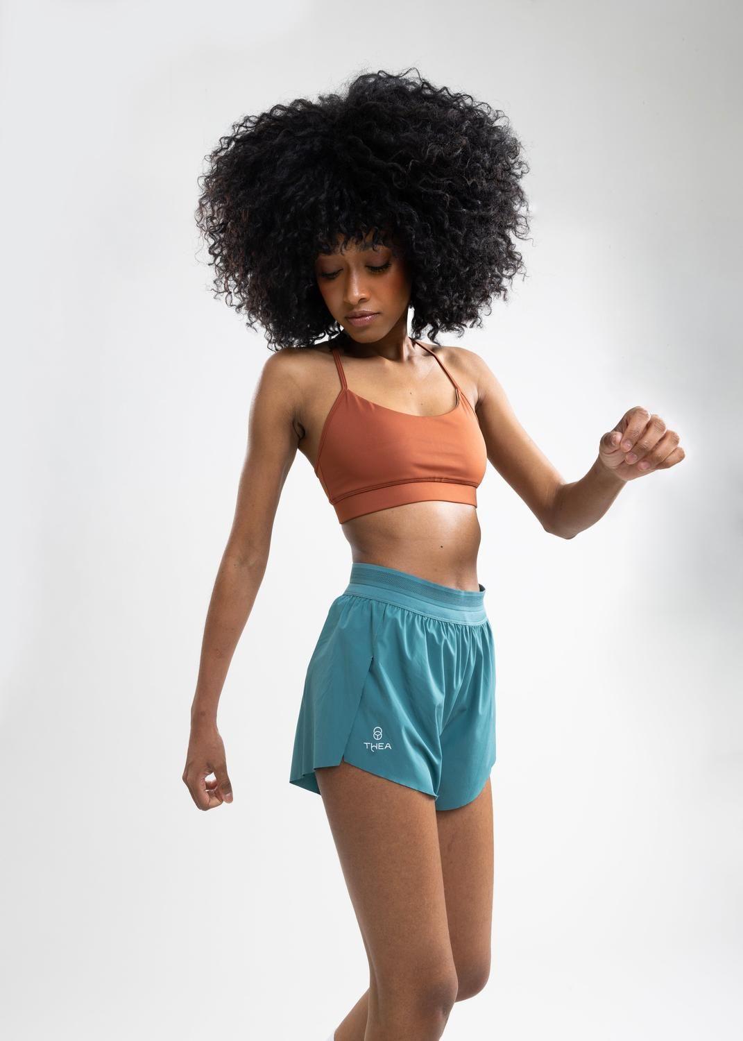 Short de Running Salus Dark Cyan con Calzón Interno Incorporado-3