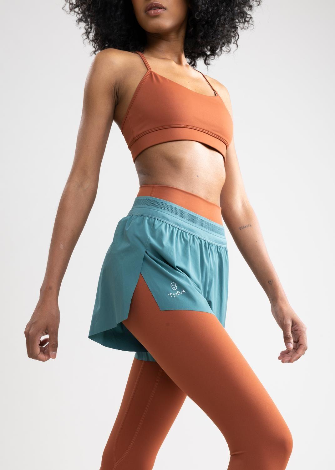 Short de Running Salus Dark Cyan con Calzón Interno Incorporado-5