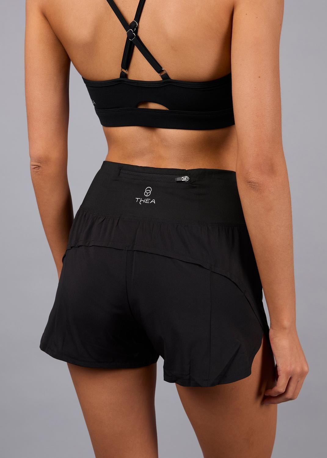 Short Corto Con Pretina Alta Atea Black-2
