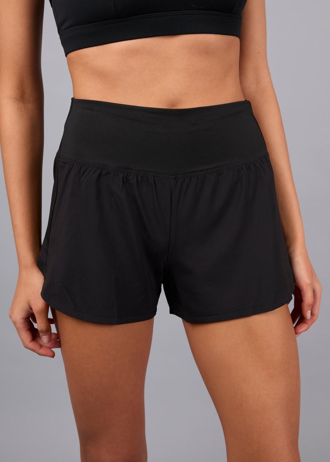 Short Corto Con Pretina Alta Atea Black-4