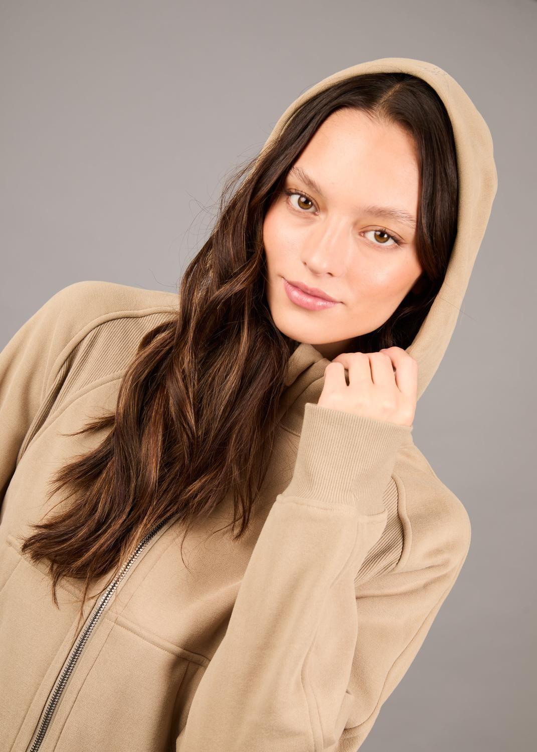 Polerón Kishar Khaki con Capucha-7