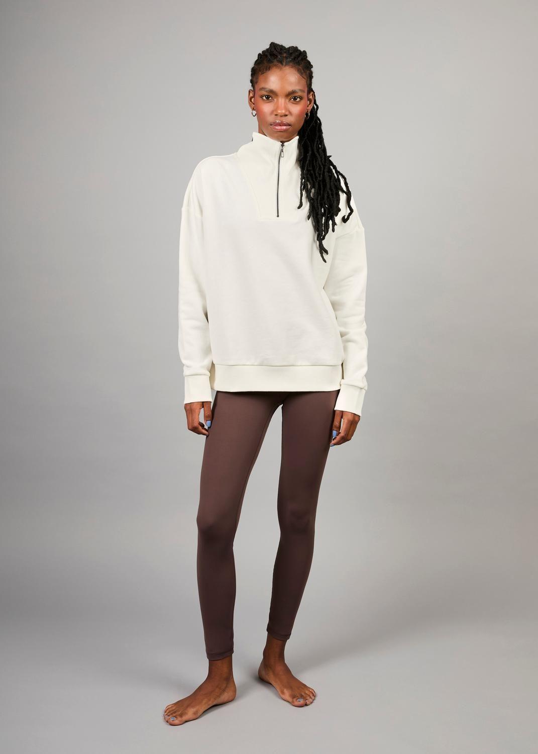 Poleron Half Zip Nott White-0