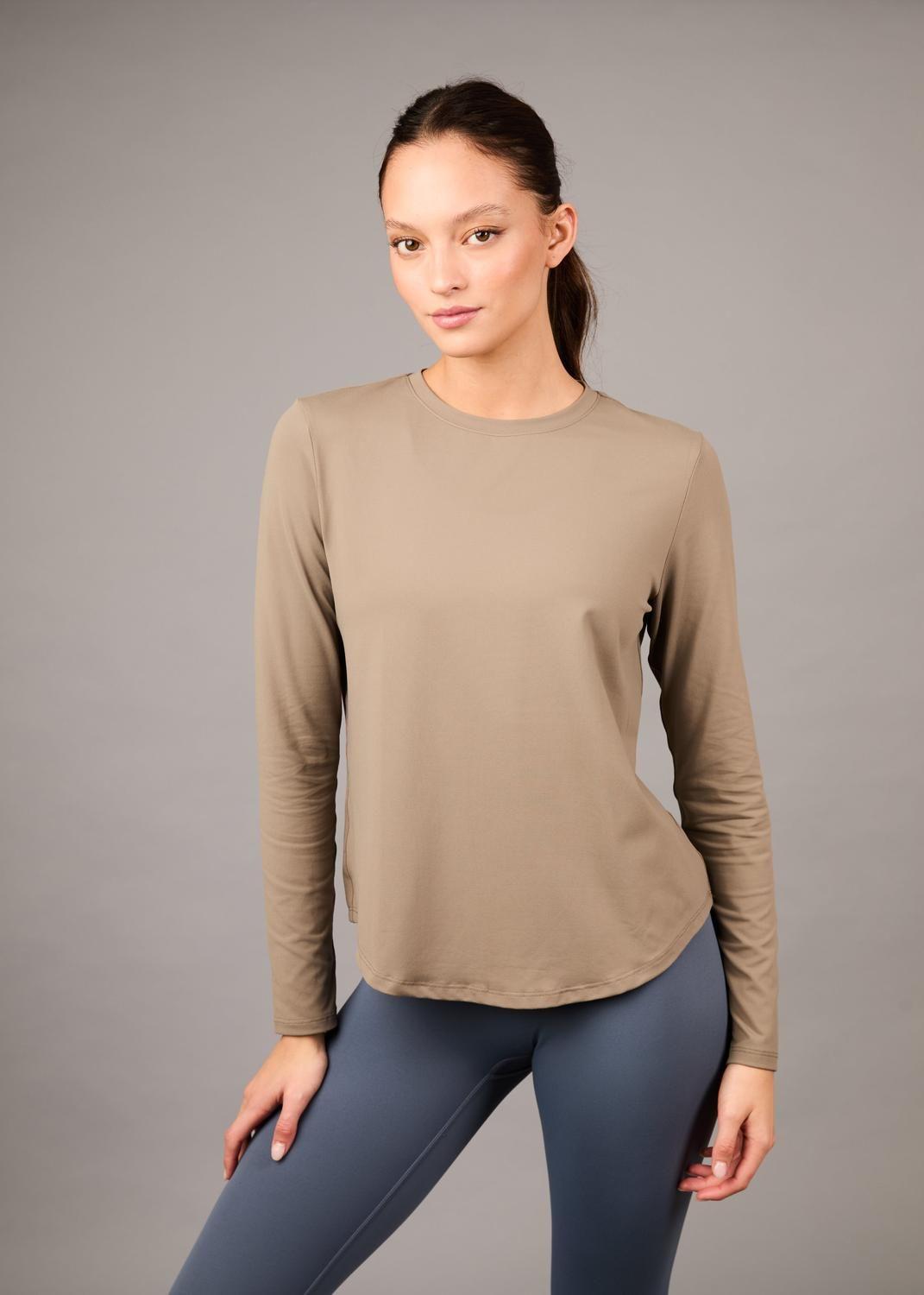 Polera Mawu Khaki - Manga Larga-0