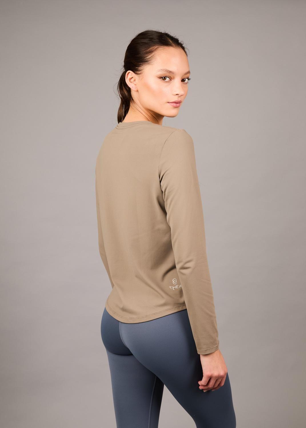 Polera Mawu Khaki - Manga Larga-2