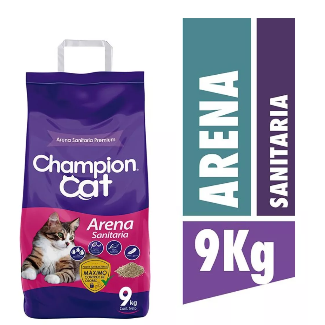 Champion Cat Premium Para Gatos Arena Sanitaria 9kg-0