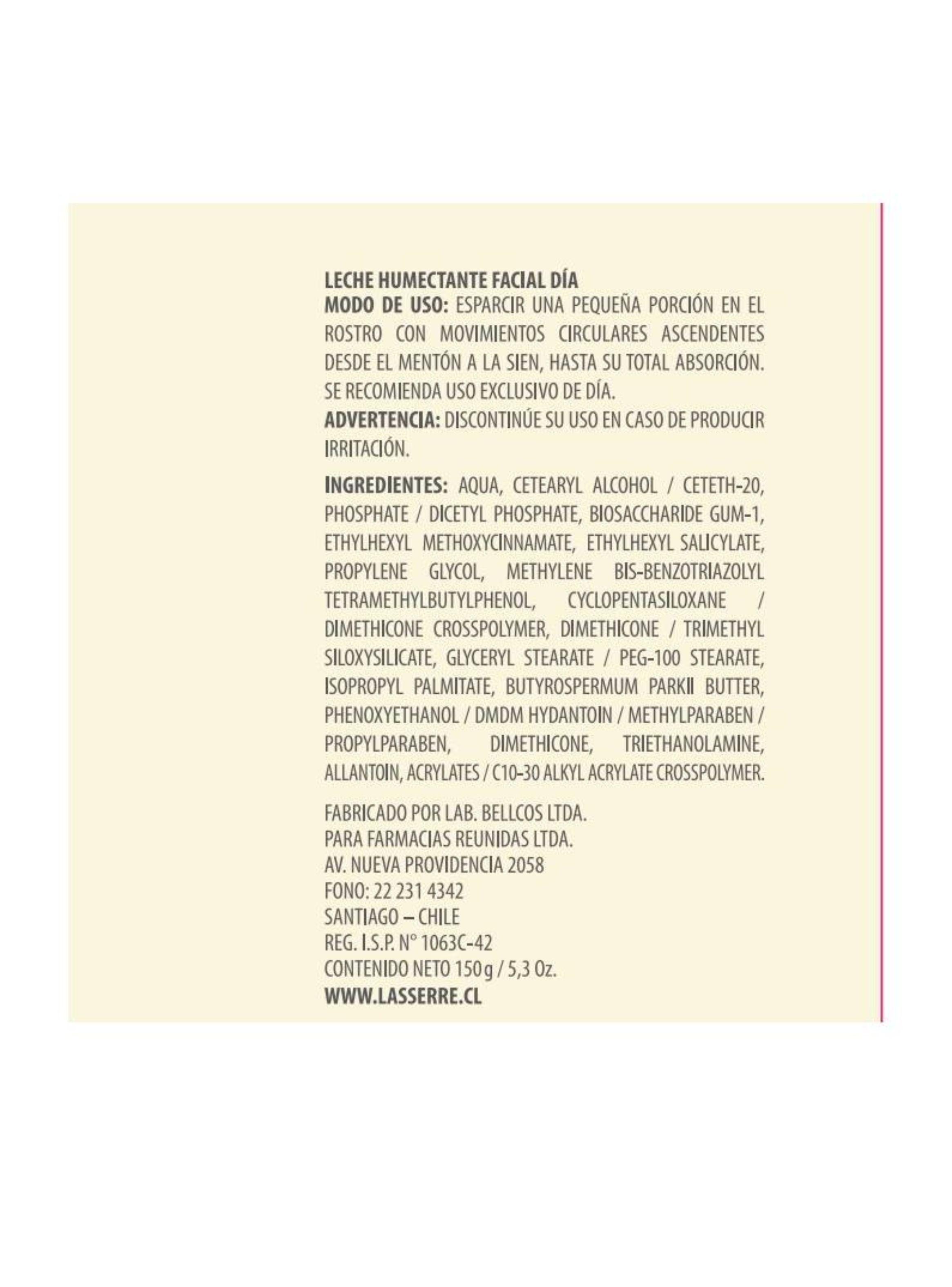 LECHE HUMECTANTE FACIAL DÍA 150 g-2