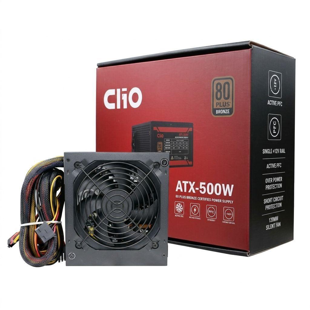 Fuente De Poder CLIO Atx 500w 80 Plus-0