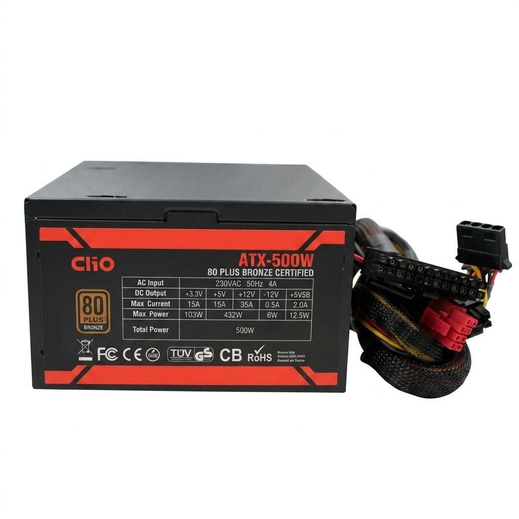 Fuente De Poder CLIO Atx 500w 80 Plus-1