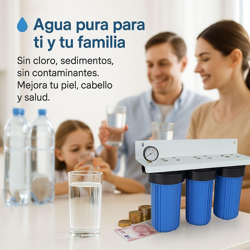 Filtro De Agua Triple Para Casa o Parcela 10 x 4.5-5