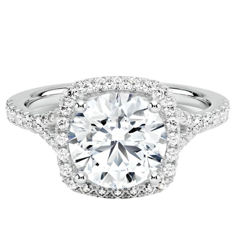 ANILLO DE COMPROMISO EN PLATA RODINADA PARA MUJER BOOMZAIR CON MOISSANITA REDONDA DE 3.0 CT.-0