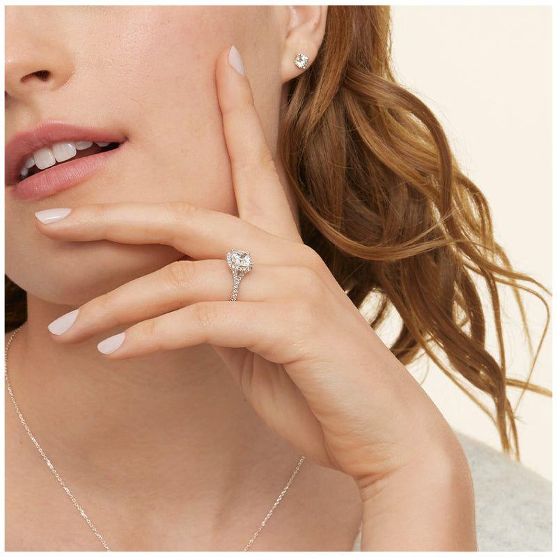 ANILLO DE COMPROMISO EN PLATA RODINADA PARA MUJER BOOMZAIR CON MOISSANITA REDONDA DE 3.0 CT.-3