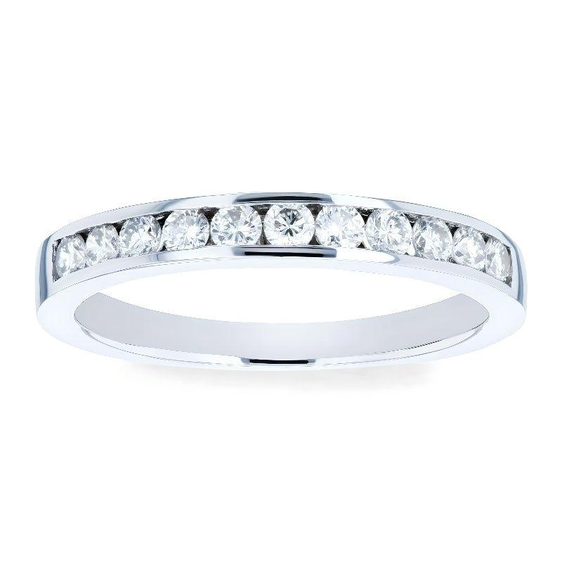 ANILLO DE COMPROMISO BOOMZAIR ESTILO MEDIO CINTILLO CON MOISSANITAS 0.40 CT D VVS1-1