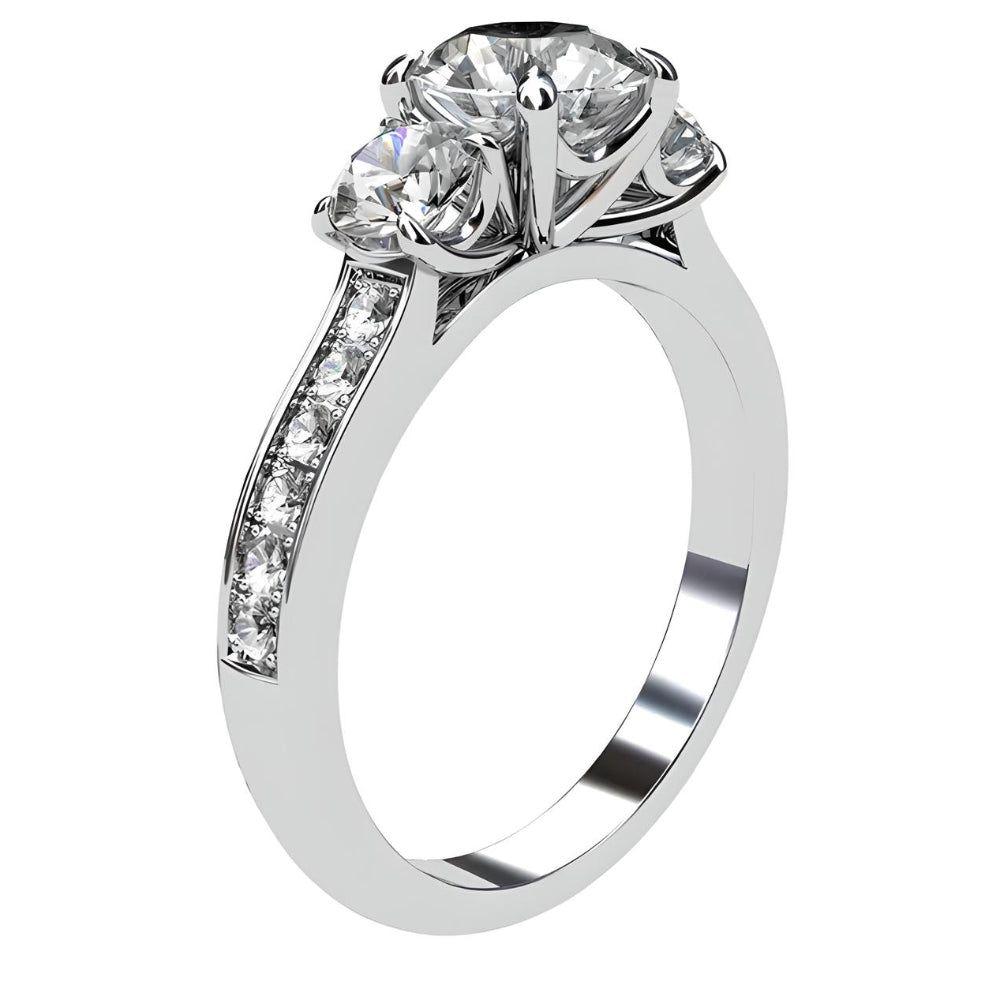 ANILLO DE COMPROMISO BOOMZAIR "GRAMERCY" CON MOISSANITAS DE 2.0 CT EN PLATA LEY RODINADA-1