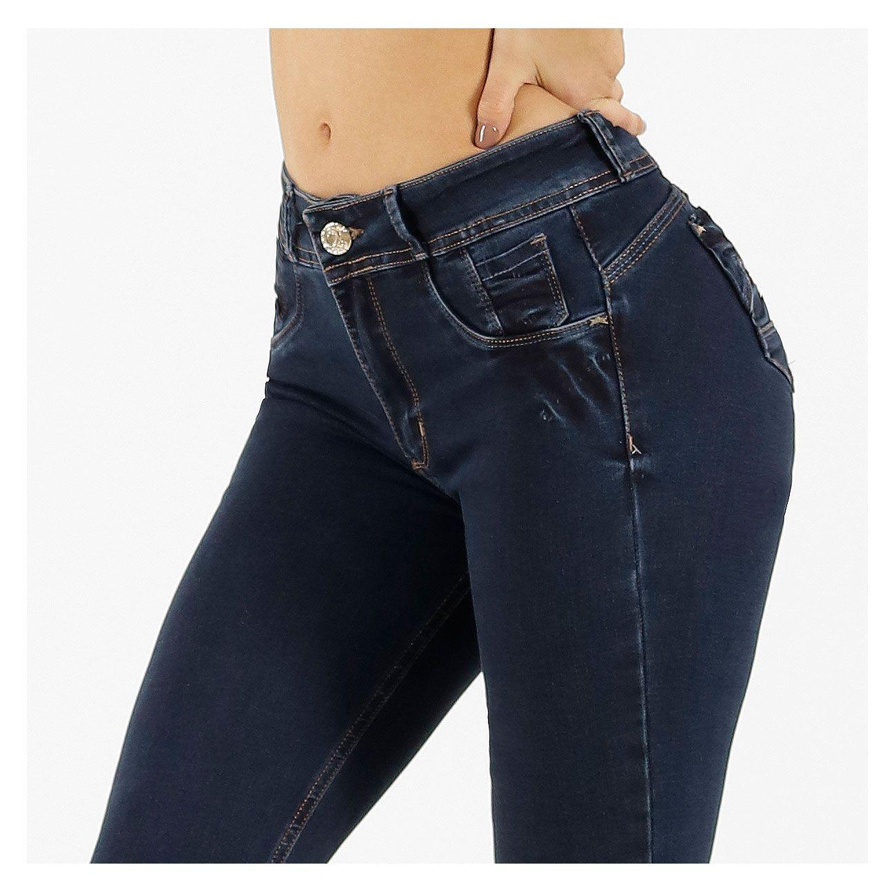 Jeans One World, Skinny, Tiro Alto, Azul, Bocaccio -2