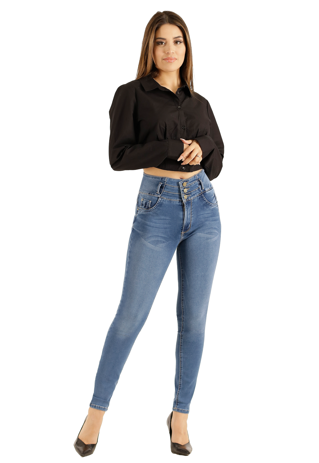 Jeans Bonita Paris Azul Mujer -0