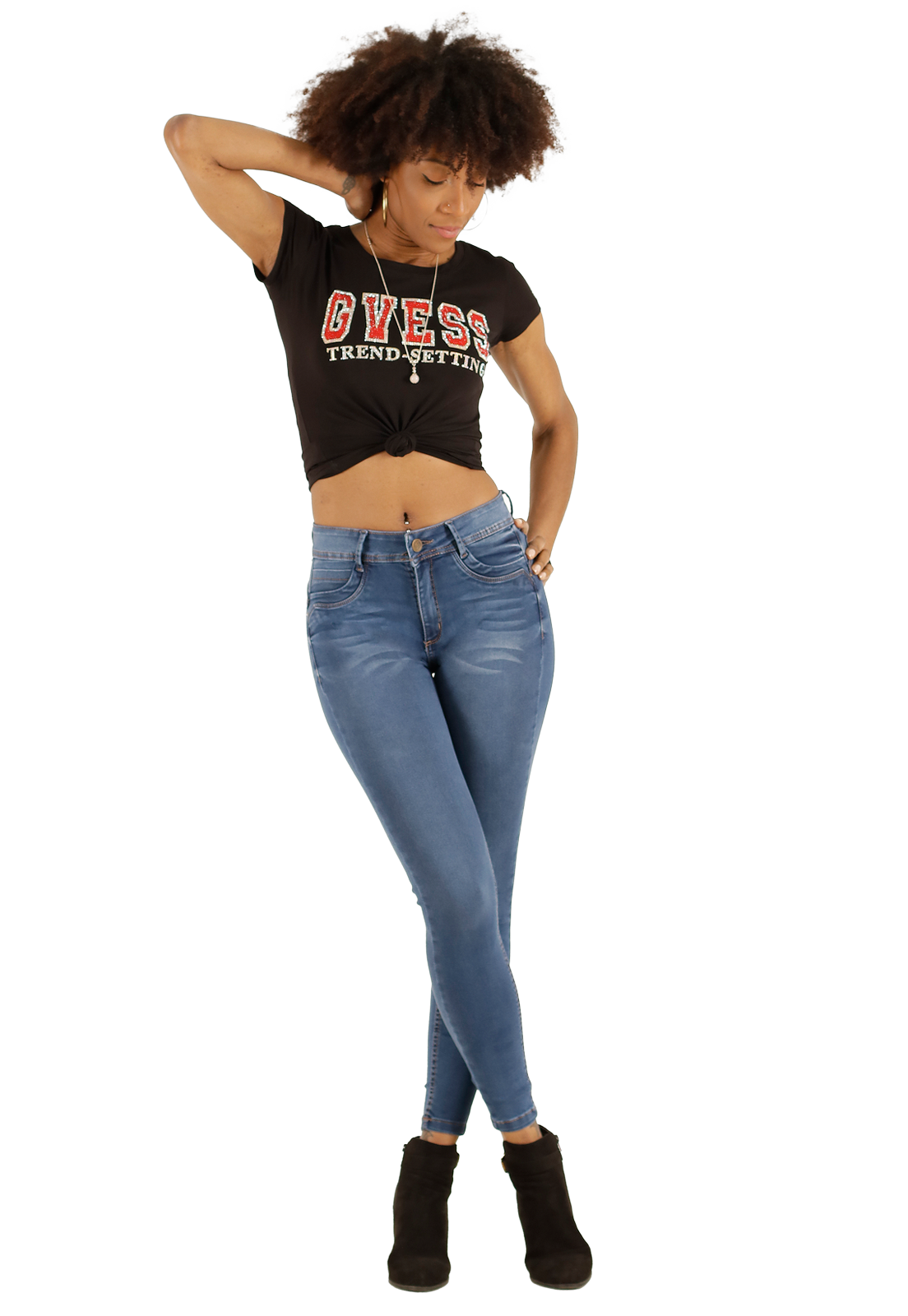 Jeans Bonita Barcelona Blue Mujer -0