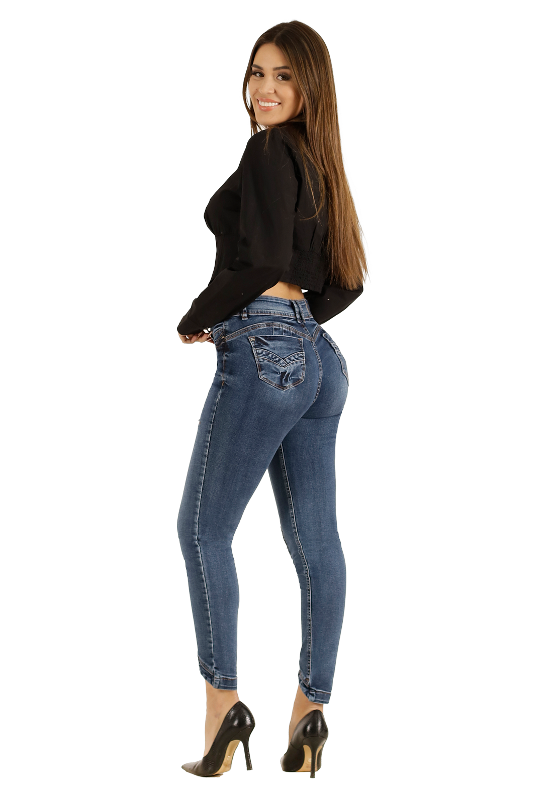 Jeans One World Ariana Strass -1