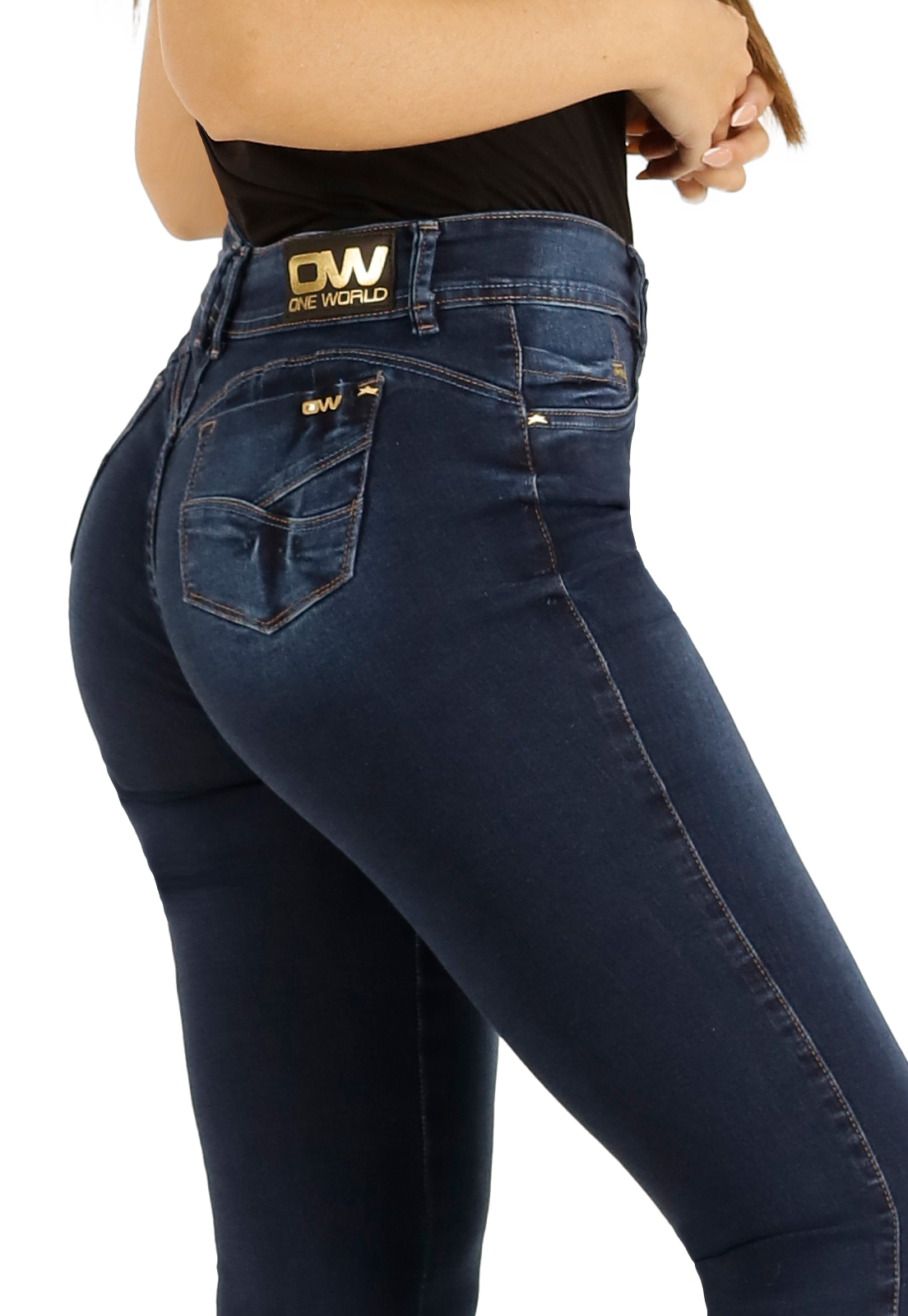 Jeans One World Jennifer Flare Blue Mujer-3