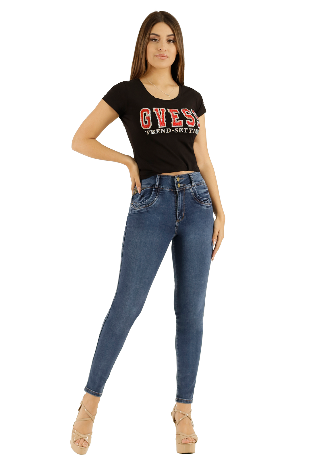 Jeans One World Sharlote Lentejuelas Mujer -0